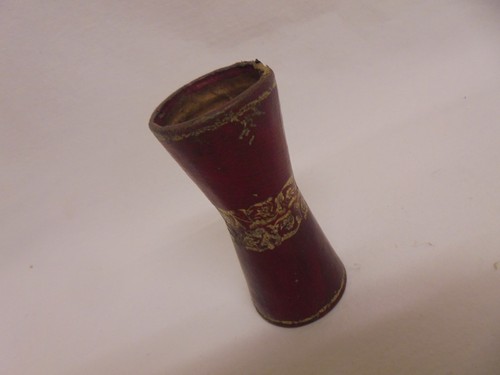 Vintage rot und gold leder - rot,